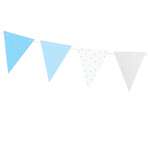 Bandeirolas Azul e Prateado